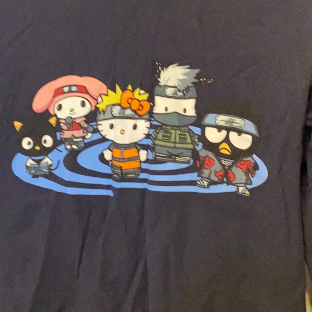 Boxlunch Hello Kitty LONG SLEEVE TEE SHIRT NARUTO SHIPPUDEN SZ S - Picture 4 of 9